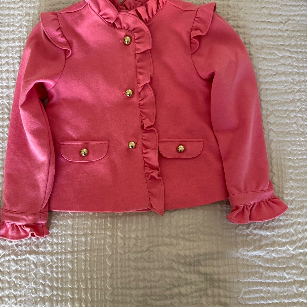 Janie and Jack Pink Ruffled Blazer